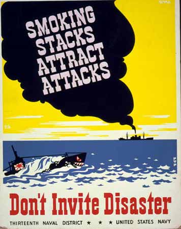 Smoking stacks attract attacks: Don't invite disaster poster