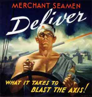 Merchant seamen deliver portion of poster