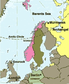 map of Arctic ocean area