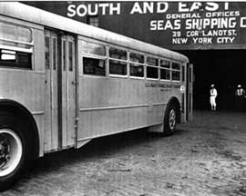 Navy Armed Guard Mobile Gunnery training bus