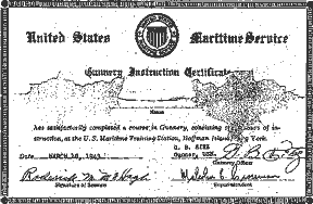 Gunnery certificate Mike McHugh