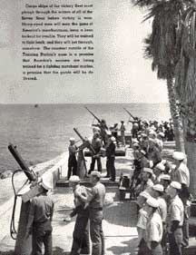 Trainees at Avalon Catalina Island practice gunnery