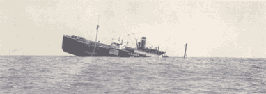 SS Lehigh sinking