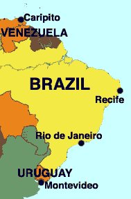 map of South American coast