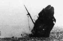 sinking merchant ship