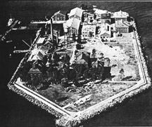 Aerial view of Hoffman Island