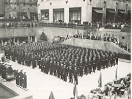 Cadets on parade New York Maritime Day 1954