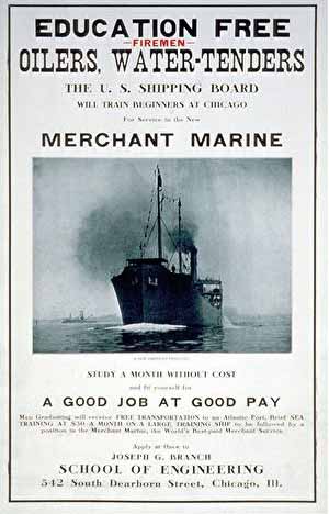 merchant marine poster world war 1