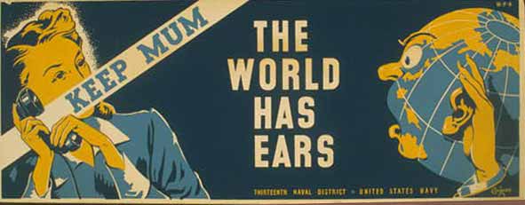 Keep mum the world has ears poster 