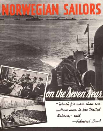 Norwegian sailors on the seven seas poster