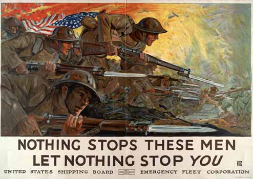 Nothing stops these men: let nothing stop you poster