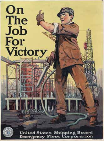 world war 1 poster On the job for victory