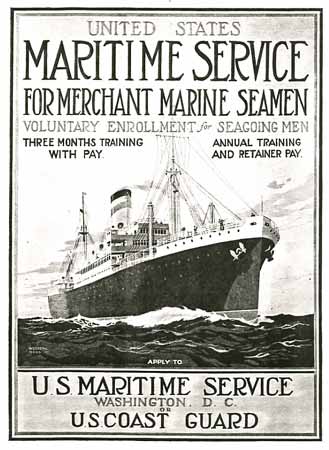 United States Maritime Service poster