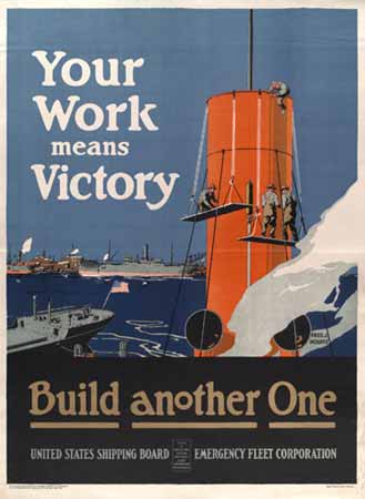 Your work means victory: Build another one poster