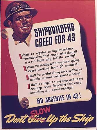 Poster shipbuilder's Creed