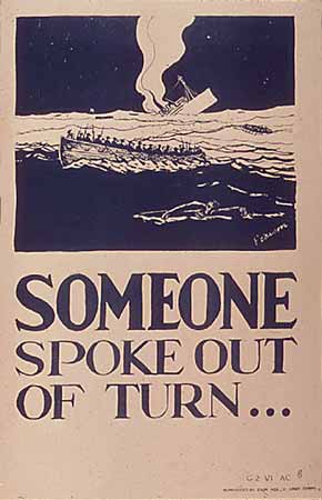 WW2 poster Someone Spoke Out of Turn